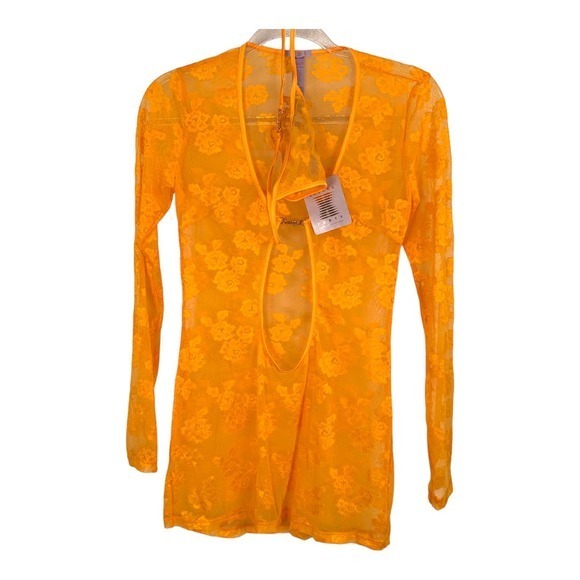 Savage Fenty NWT  Strap Up Long-Sleeve Lace Slip‎ Set with Panties Sz S - Picture 2 of 6